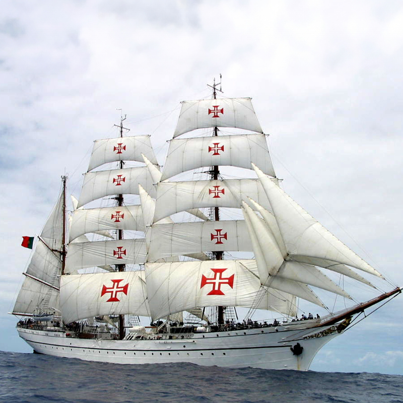 Ook het bijzondere Portugese schip Sagres meerde in 1998 aan in Delfzijl