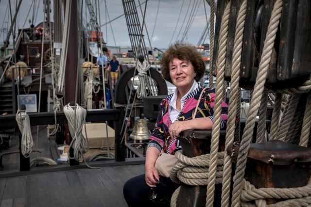 Jeannette aan boord van Galeon Andalucia