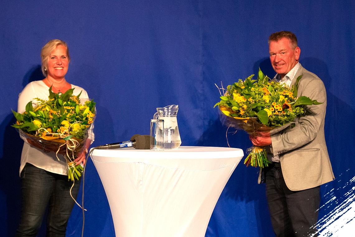 Het commerciële team bestaande uit Janet Boxmeer en Hans Nijland