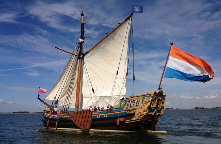 Statenjacht De Utrecht in volle vaart